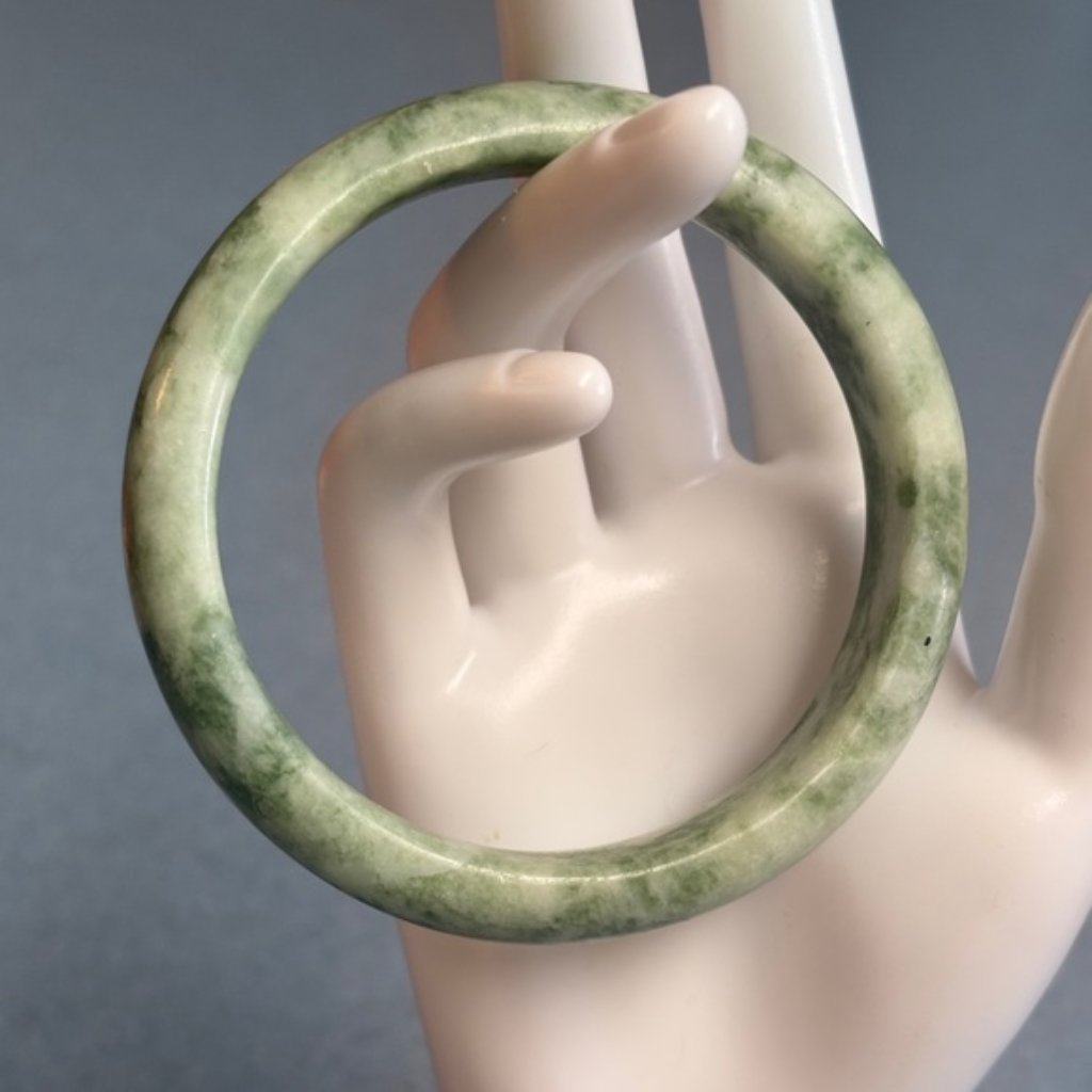 Certified Natural Green Jadeite Jade Bangle Bracelet 313$